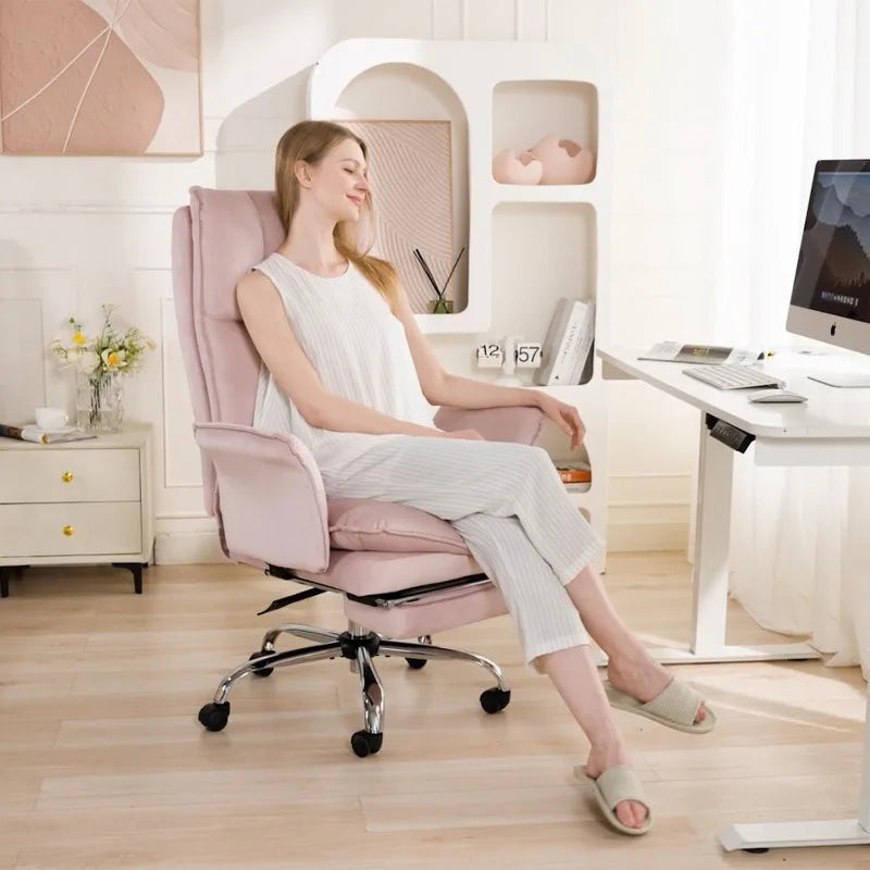 Modern High-Back Office Chair With Wheels