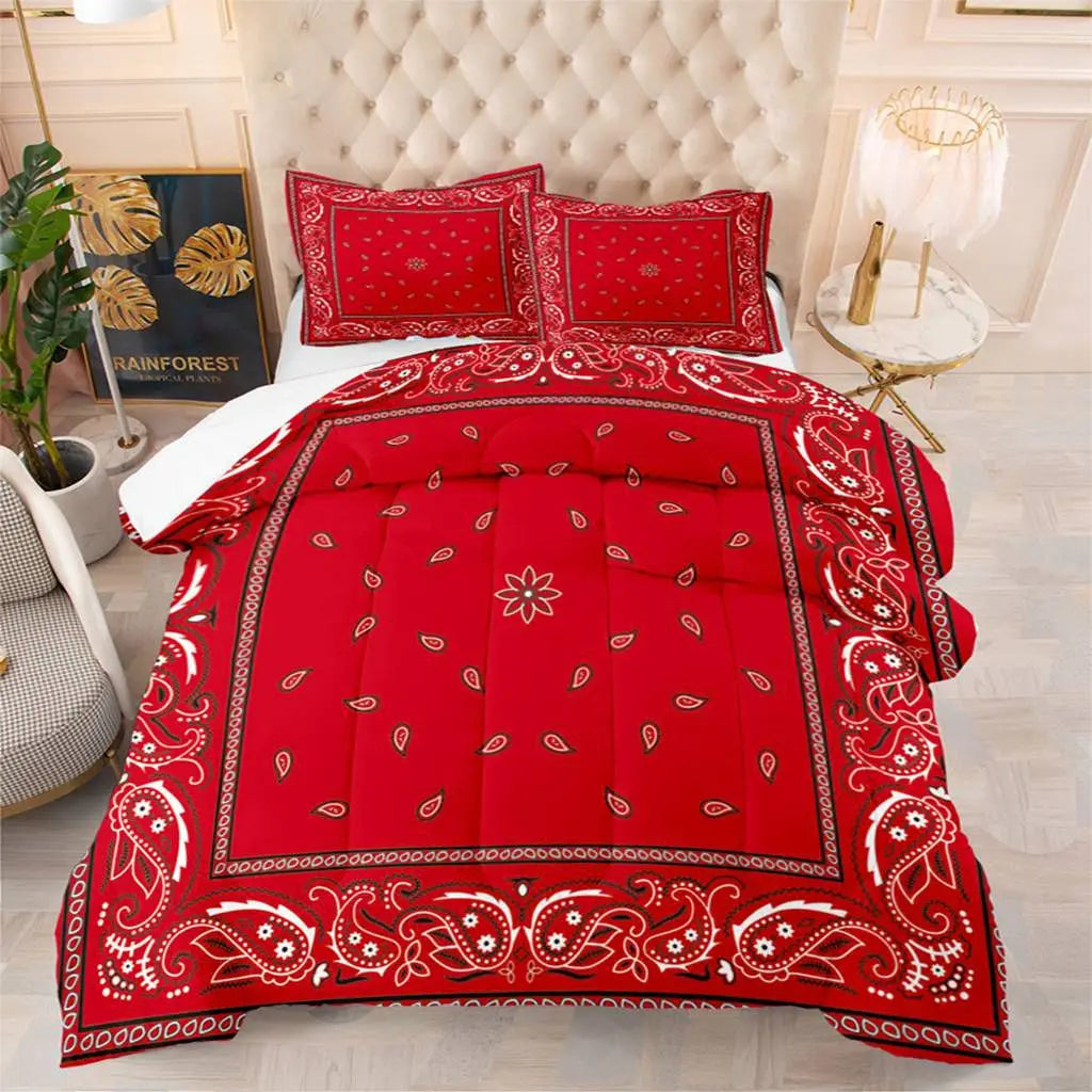 Western Bohemian Paisley Comforter Set