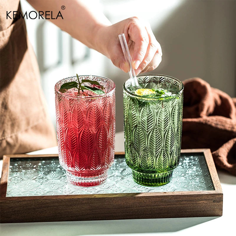 Retro Leaf Pattern Glasses