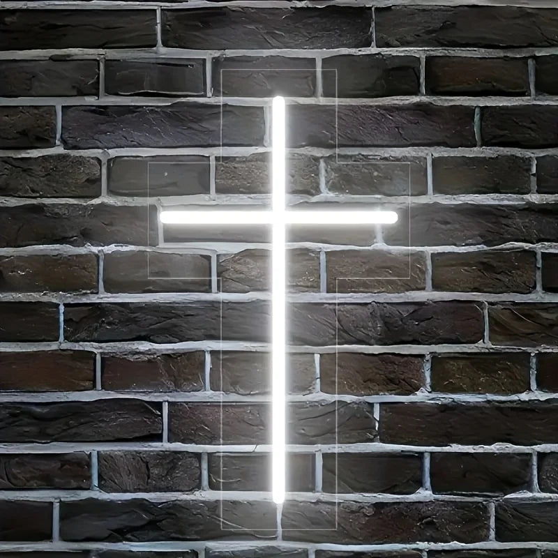 Neon Cross Sign,  Holiday Gift Decor