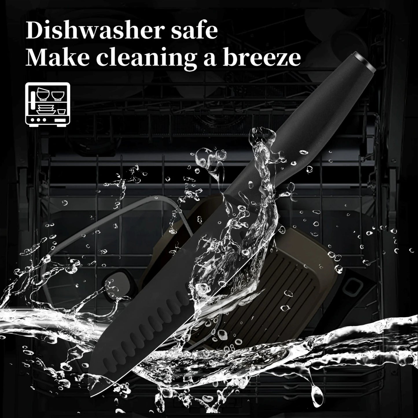 15 pieces kitchen stainless steel knife set