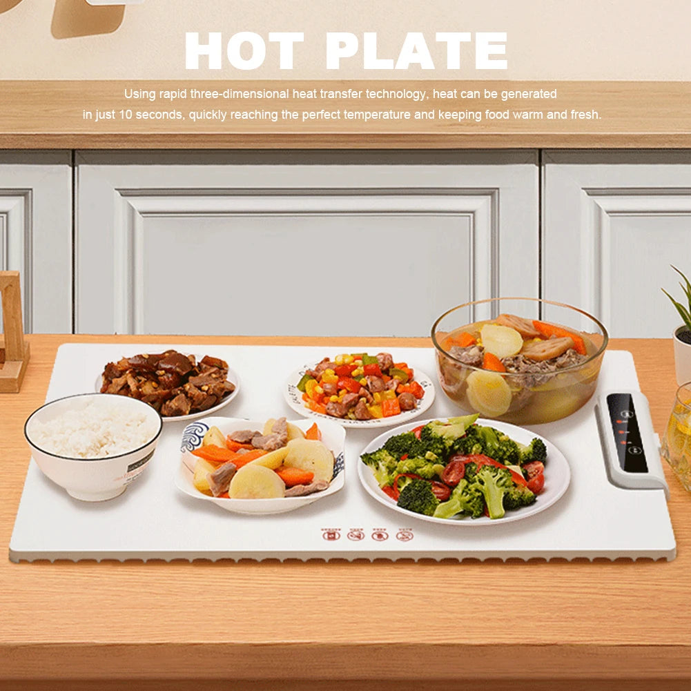 Electric Heating Tray With Silicone  Warming Placemat