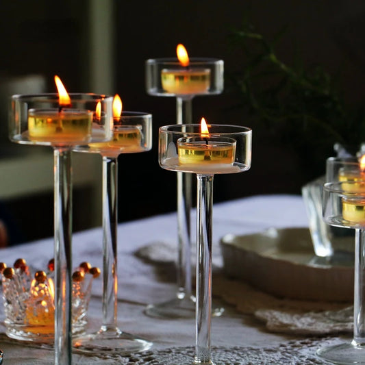 Glass Crystal Centerpieces Table Setting