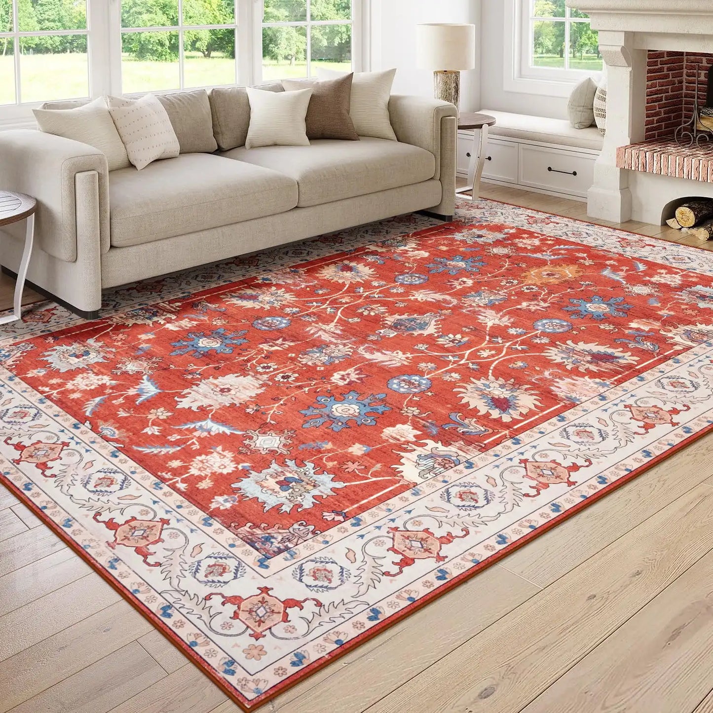 Bohemian Ultra-Thin Vintage Stain Resistant Indoor Carpet