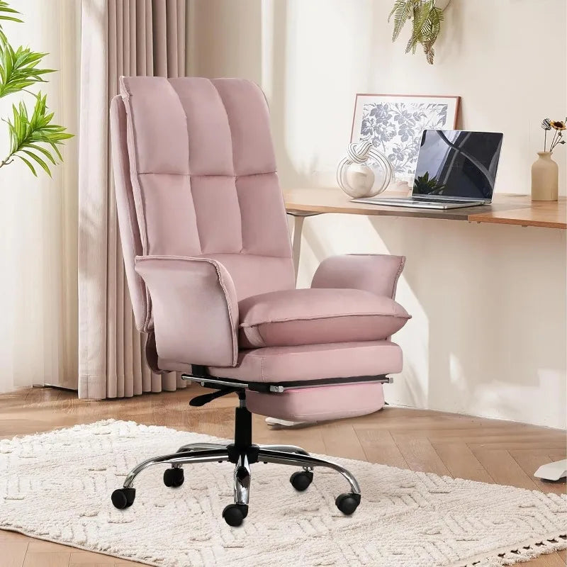 Modern High-Back Office Chair With Wheels