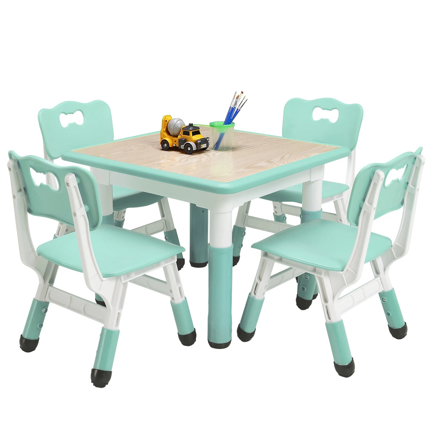 Kids  Adjustable Easy -Wipe Arts & Crafts Table And Chair Set