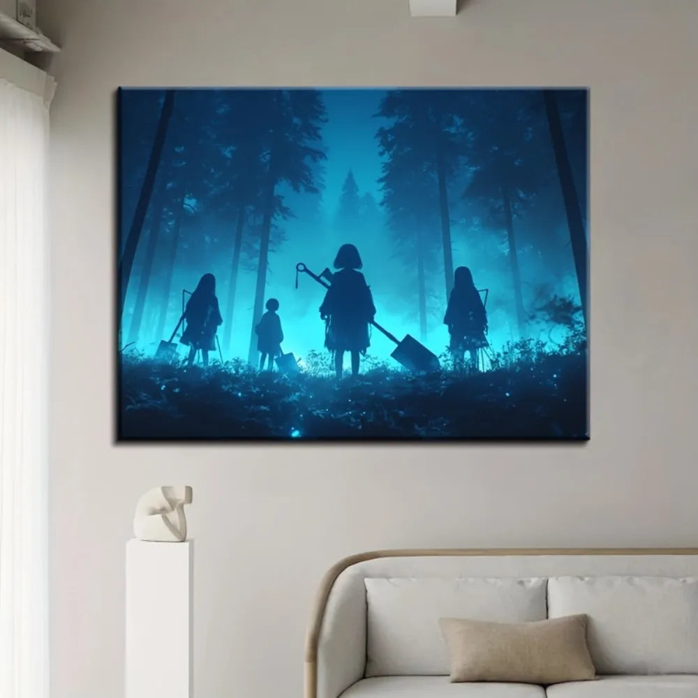 Blue Jesus Lamb Canvas Wall Art