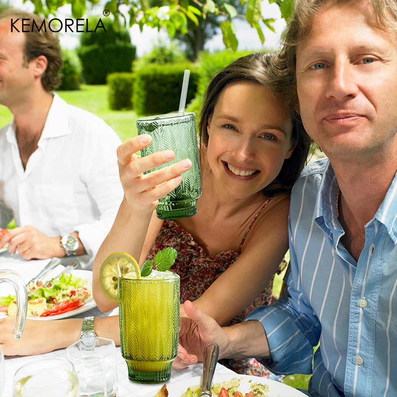 Retro Leaf Pattern Glasses