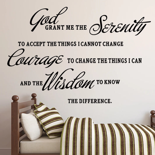 English"God Grant Me The Serenity " Wall Art