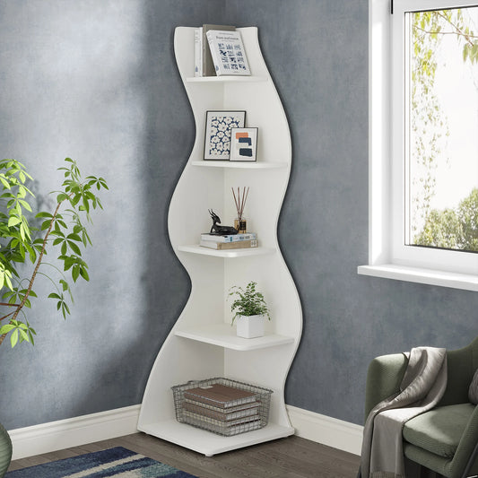 Modern 5-Tier Melted Design Corner Storage Rack & Plant Stand