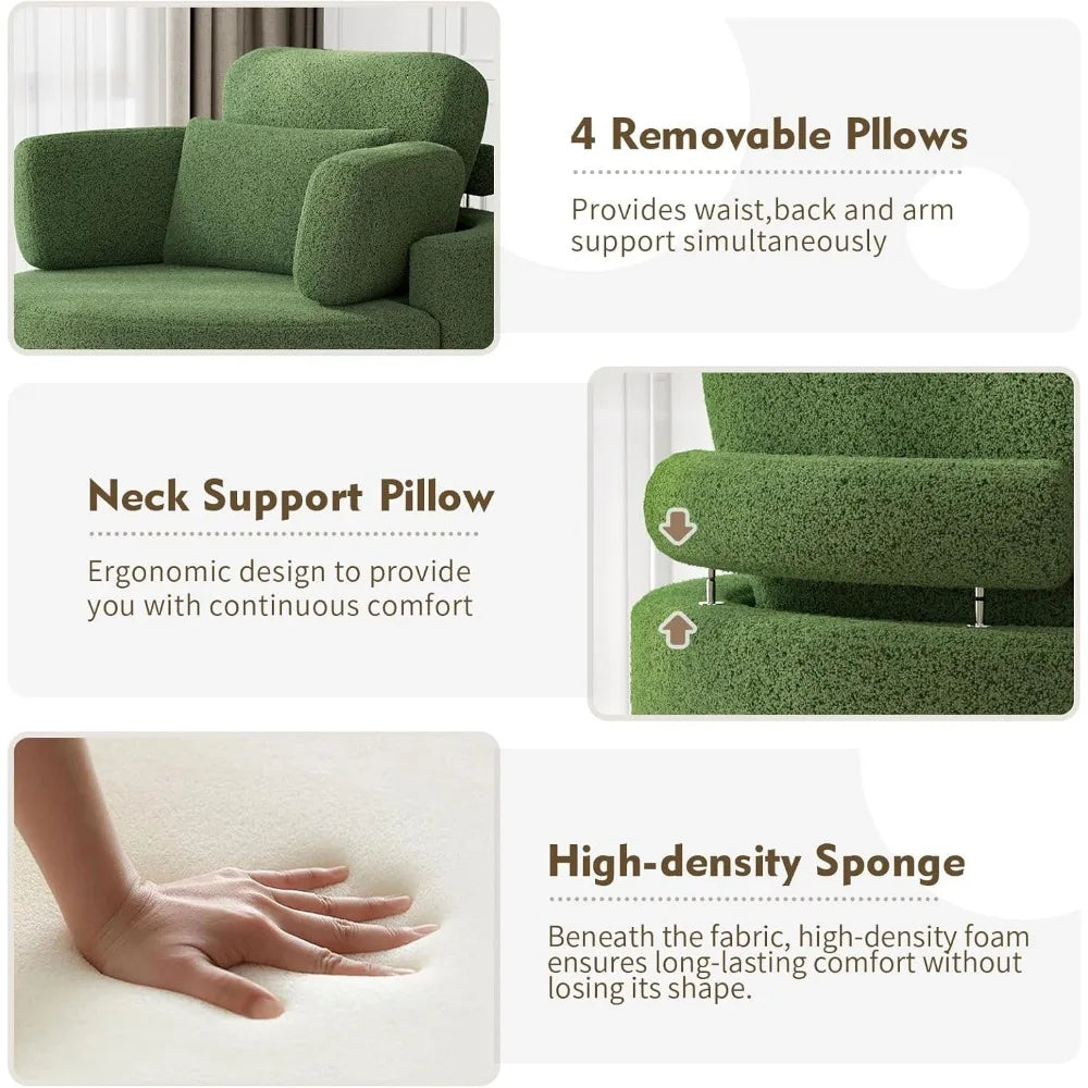 Rotating Lounge Chair With Pillows