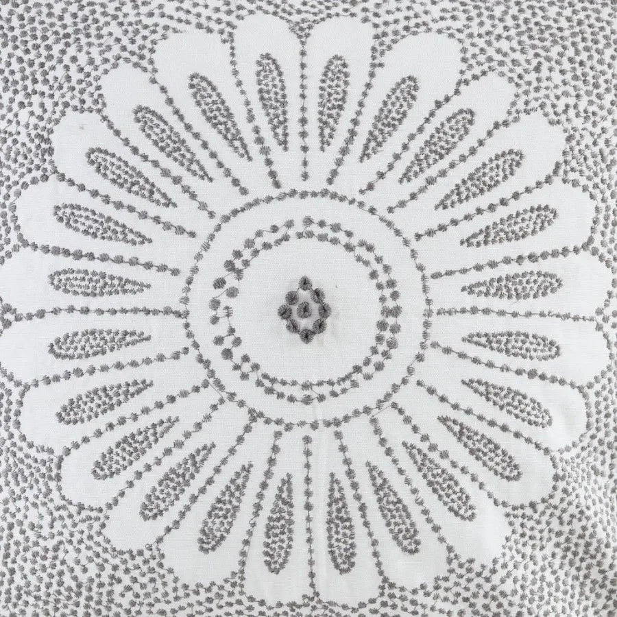 Embroidered Decorative Square Pillow