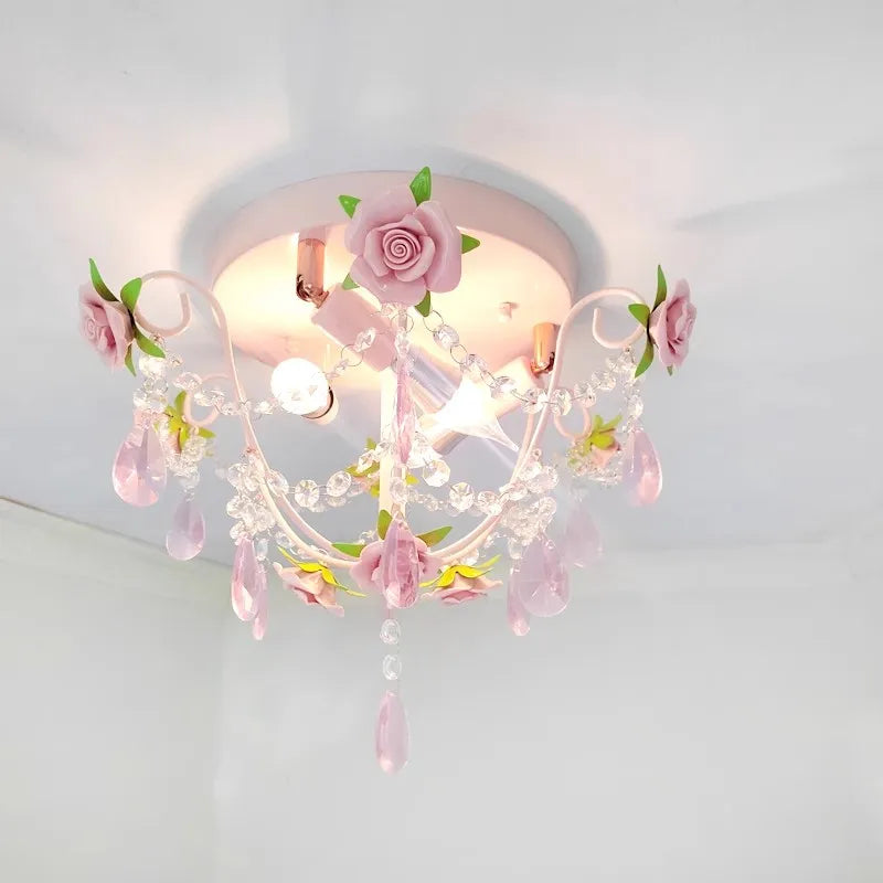 Pink Rose Bouquet Ceiling Room Decor